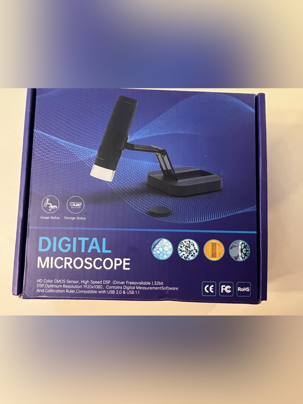 Digital Microscope - Blue - Compact USB Lab Camera - Picture 1 of 5